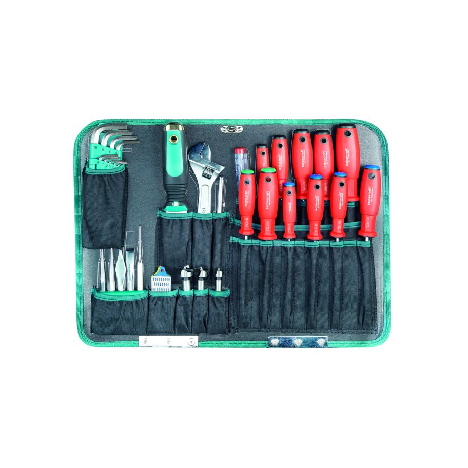 technocraft ABS-Werkzeugkoffer PRO CHROME WOOD 116