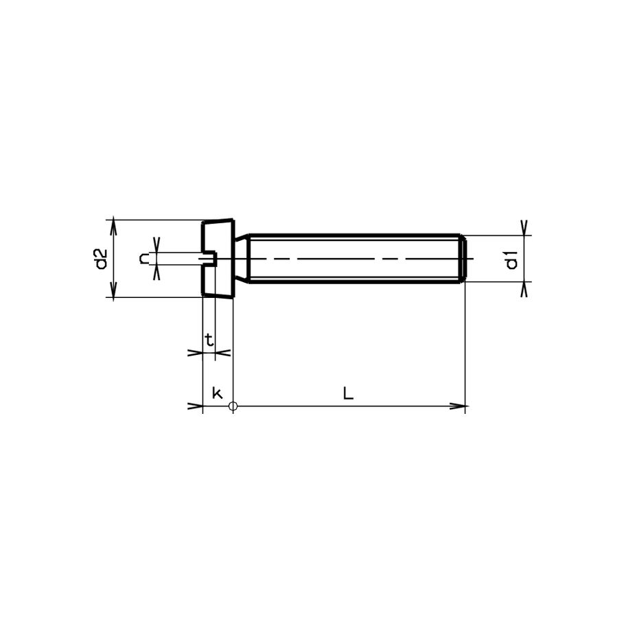 Zyl-Schrauben mit Schlitz DIN 84A-4.8 verzinkt blau M2x3