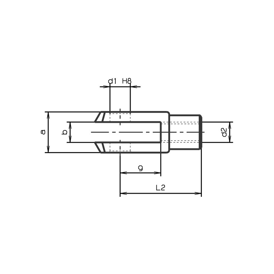Gabelköpfe DIN 71752-Stahl verzinkt blau G 8x16
