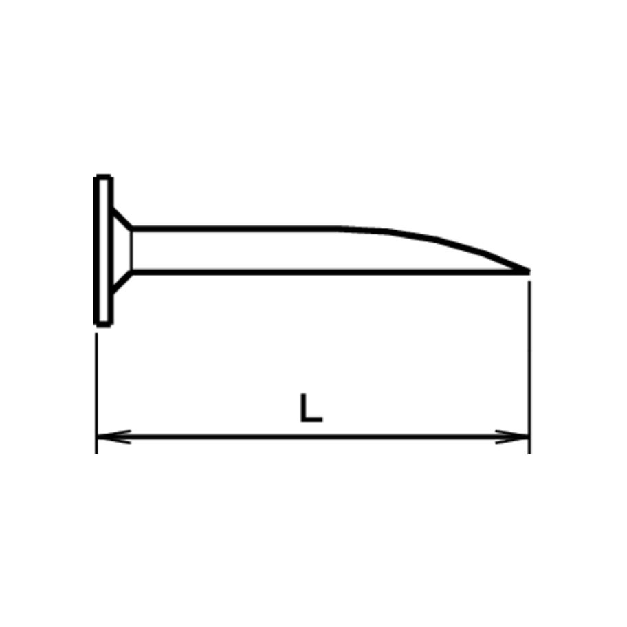 Paschnägel Stahl gebläut 4 oz/10