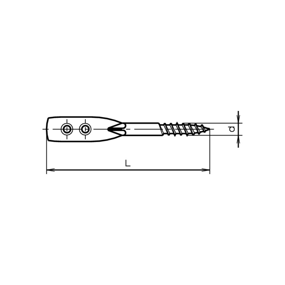 Blattschrauben Holzgewinde Stahl verzinkt blau 6x80