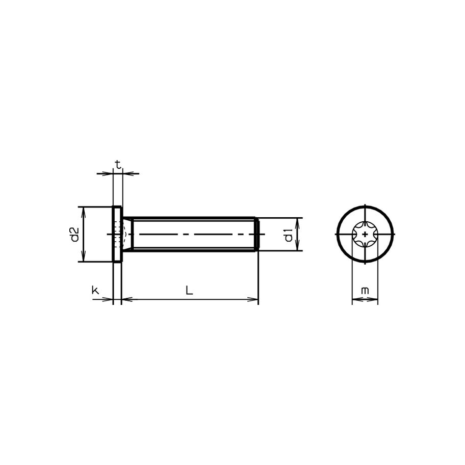 Zyl-Schrauben In-6Rd extrem niedriger Kopf rostfrei A2 M3x6