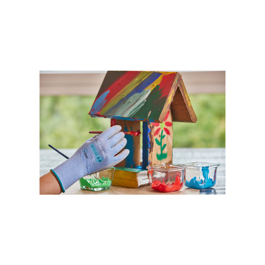 GEBOL Arbeitshandschuh Upcycled Sensitive hellblau 5