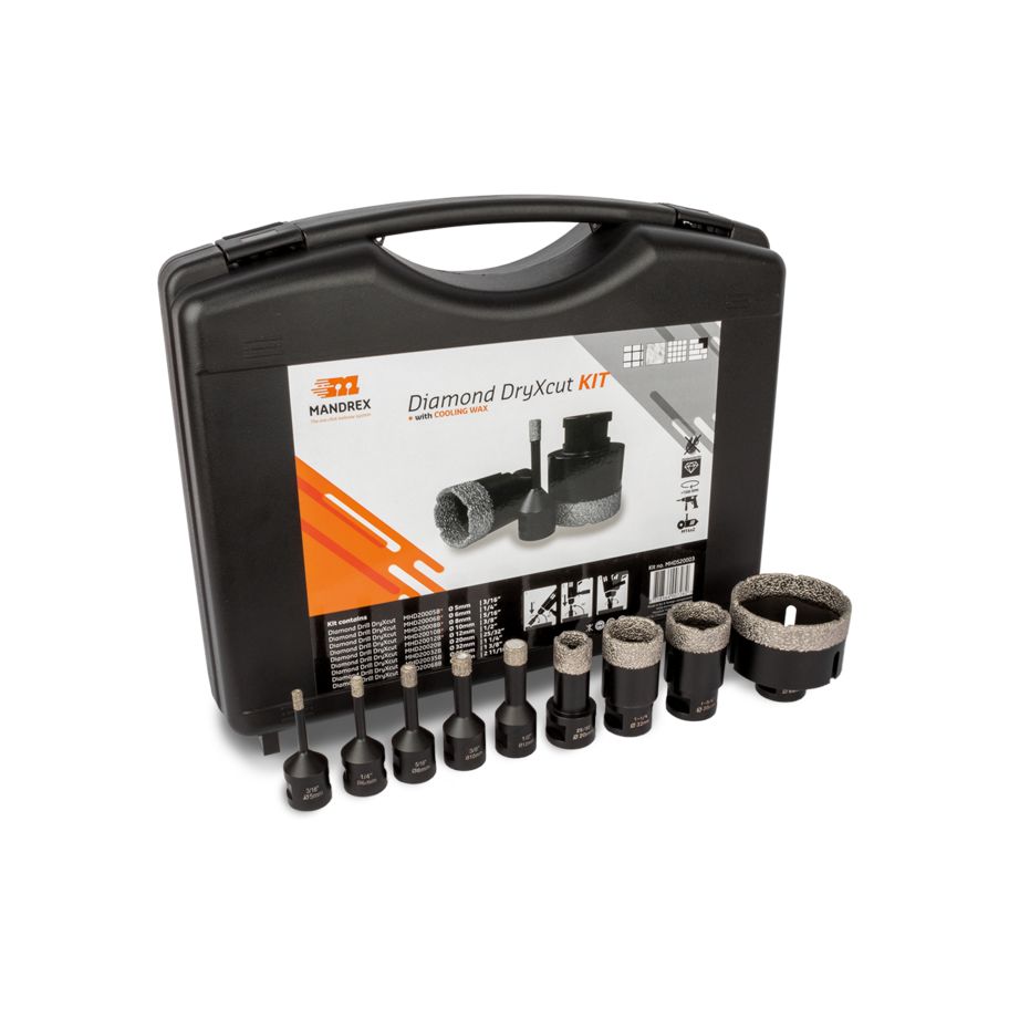 MANDREX Diamantlochsäg-Set DryXcut 9-tlg