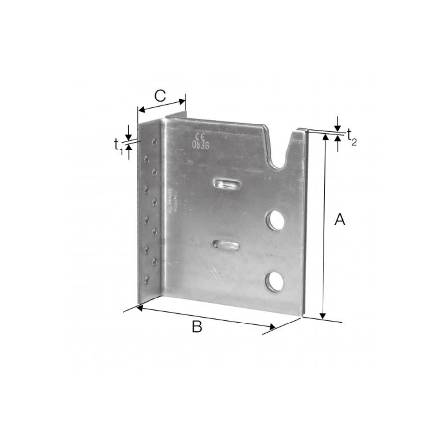 SST Balkenträger 4-reihig Stahl feuerverzinkt 240x103x3