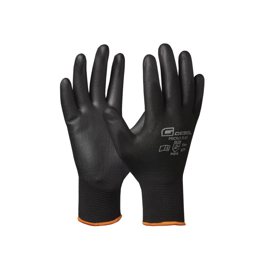 GEBOL Handschuh Micro-Flex schw 11,12