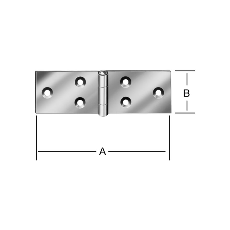bestaPAC Tischscharnier verzinkt 100x25