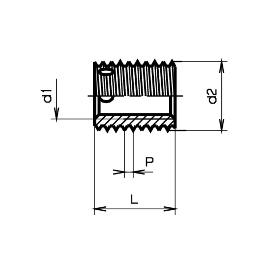 RAMPA Gewindebuchsen Typ BAN Stahl verzinkt gelb M4x8