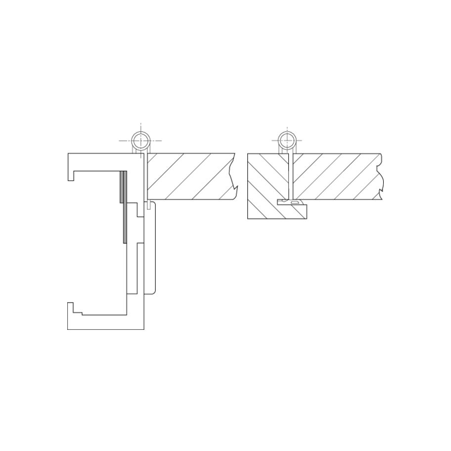 Sassba Einfräsband Just 3D Holzrahmen vernickelt matt