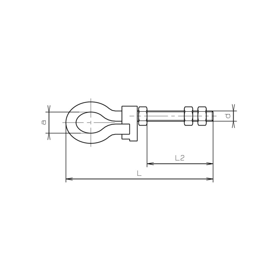 Sicherheits-Schaukelschrauben Stahl verzinkt blau M12x160