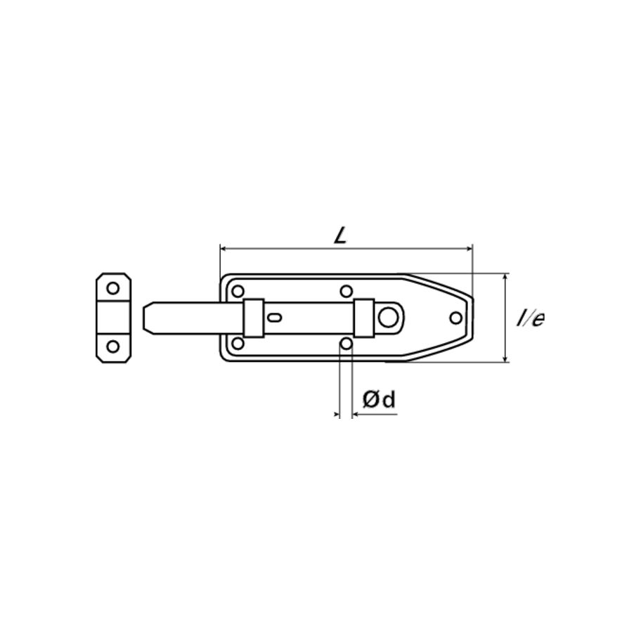 bestaPAC Stossriegel abschliessbar rostfrei 120mm