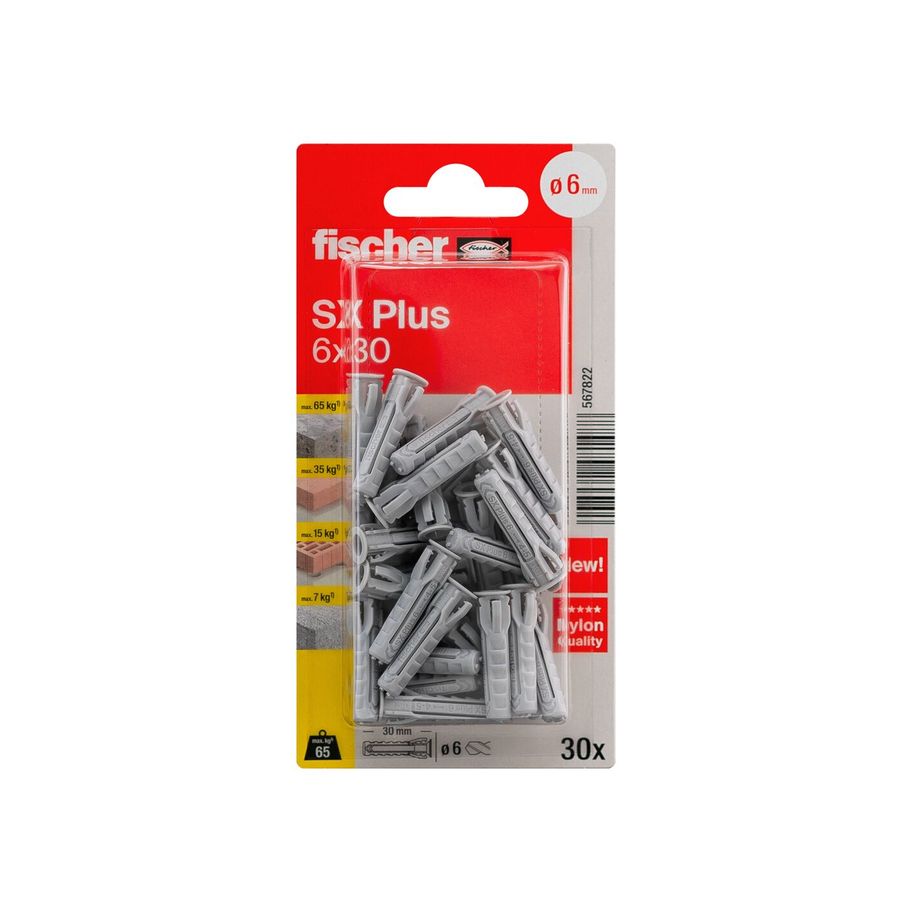 fischer Dübel SX Plus 6x30