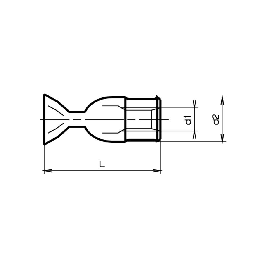Gewindehülsen mit Kreuzanker Stahl verzinkt blau M6x30