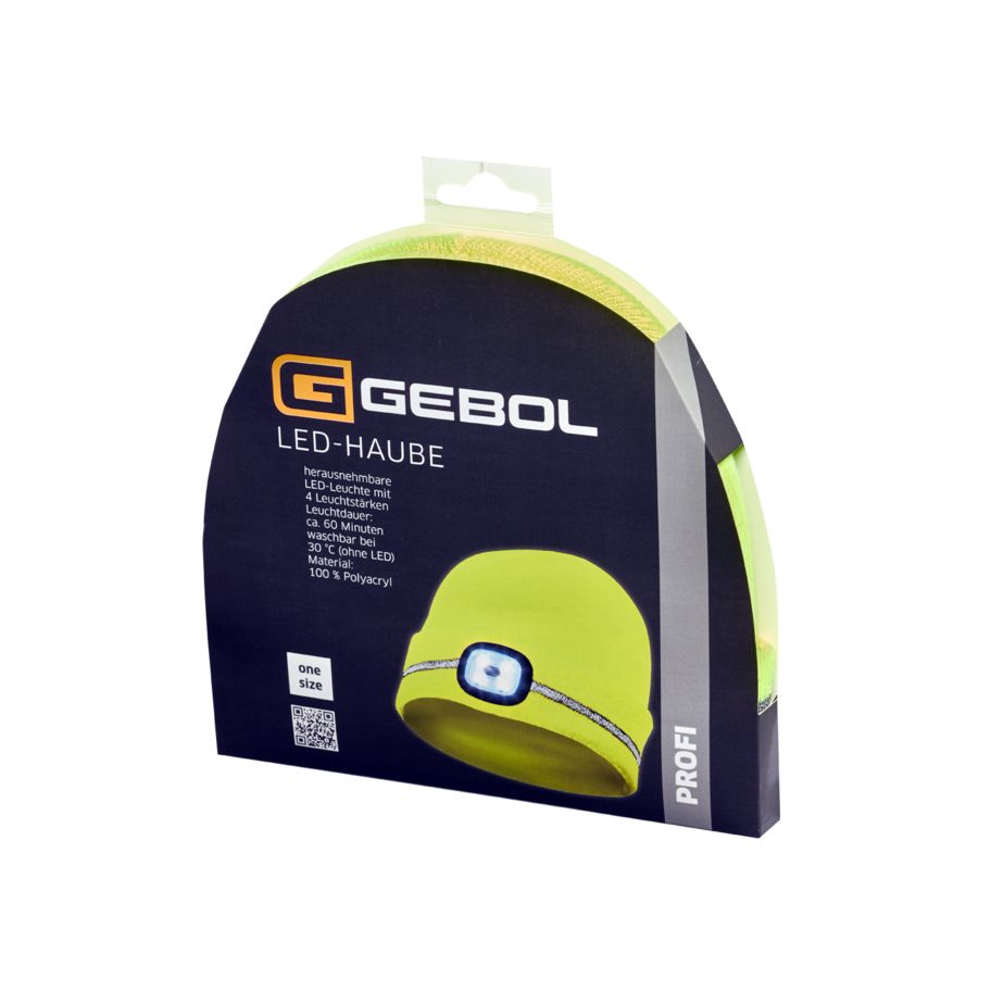 GEBOL LED Kappe mit Reflektionsstreifen, gelb