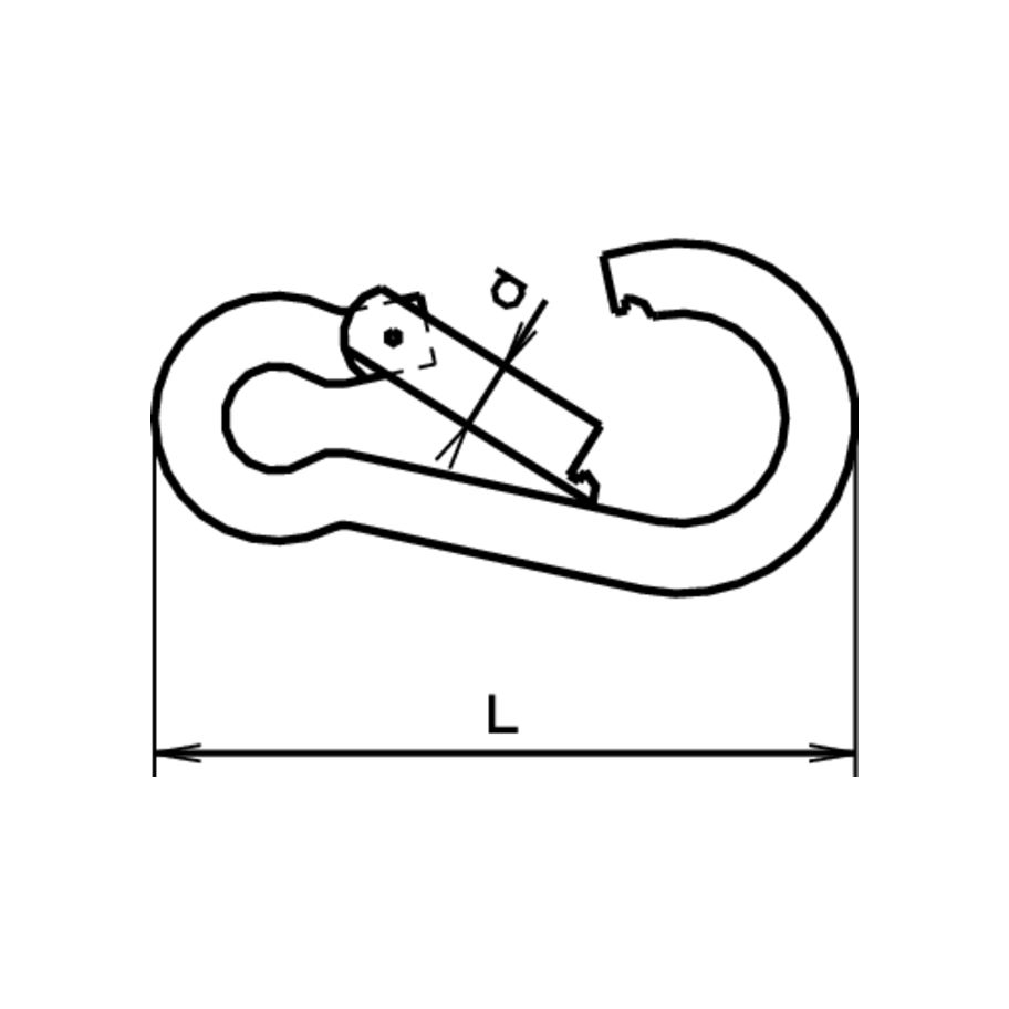 bestaPAC Feuerwehrkarabinerhaken rostfrei 5x50