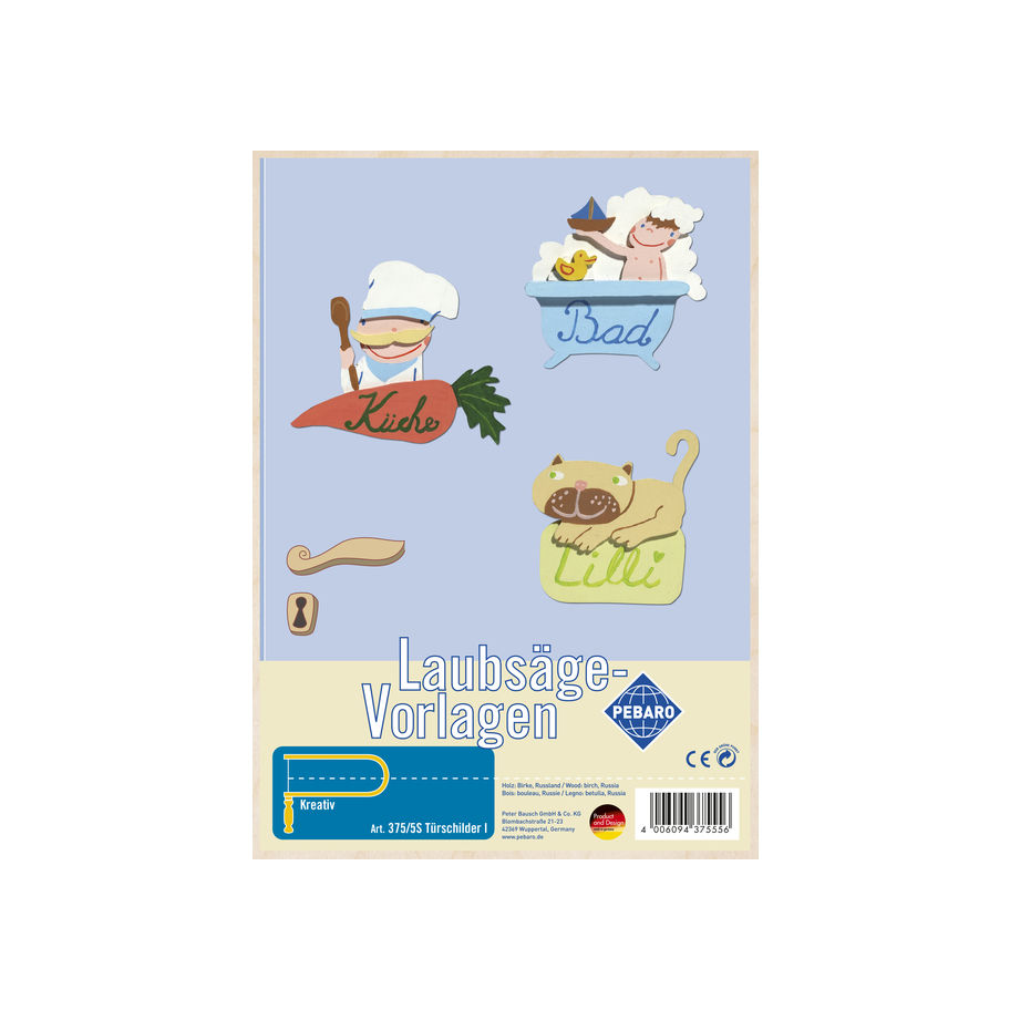 PEBARO Laubsägevorlage "Türschilder I"