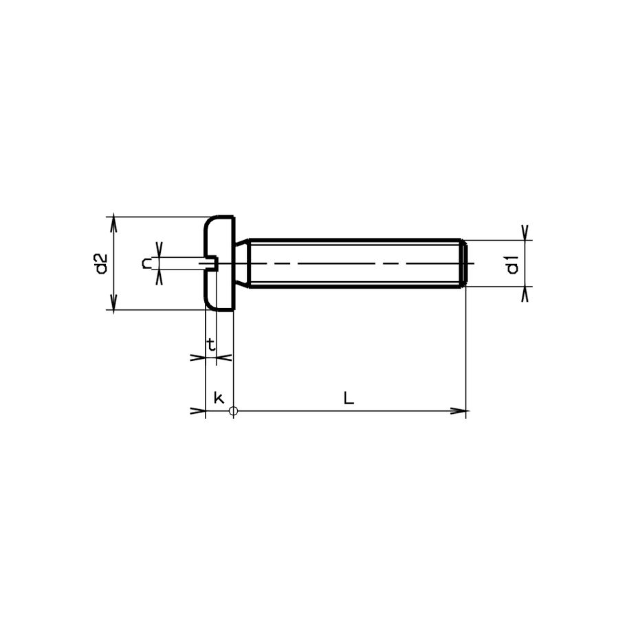 Flachkopfschrauben mit Schlitz DIN 85A-rostfrei A2 M3x30