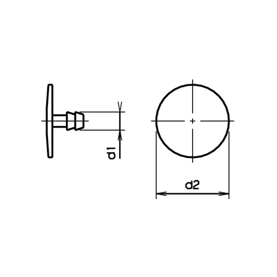 Universal Abdeckkappen zu T25 Kunststoff Nussbraun
