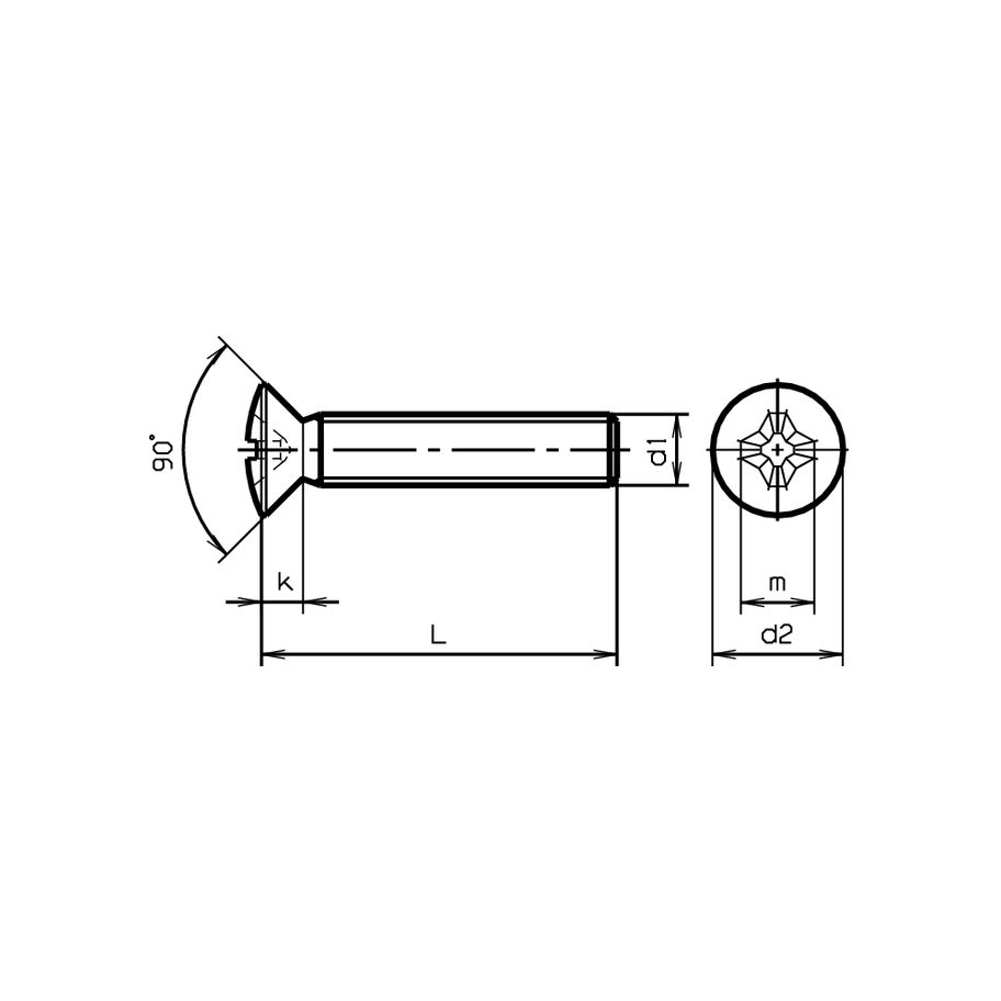 Linsensenkschrauben KS H DIN 966-4.8 znb M4x6mm