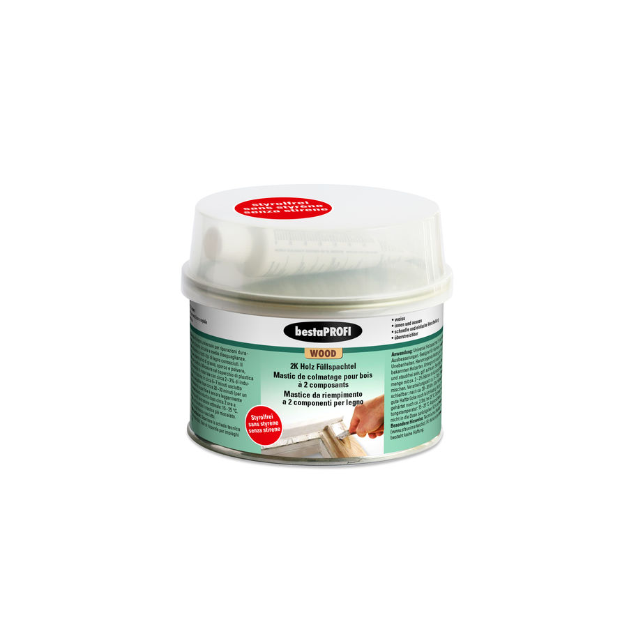 BESTAPROFI 2K Holz Füllspachtel ws 500g