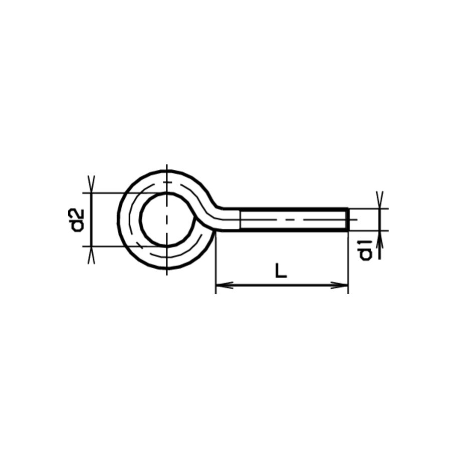 Ringschrauben mit M-Gewinde rostfrei A2 M6x50/10