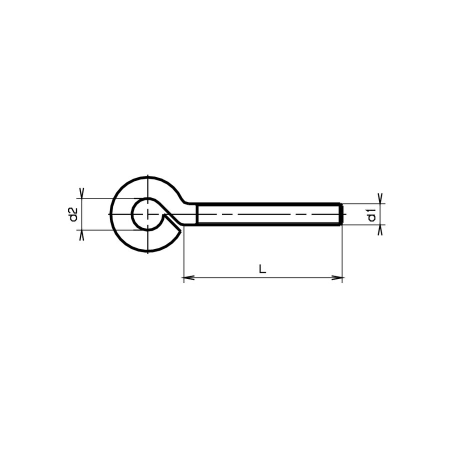 Ringschrauben leichte Ausführung Stahl znb M4x40x6