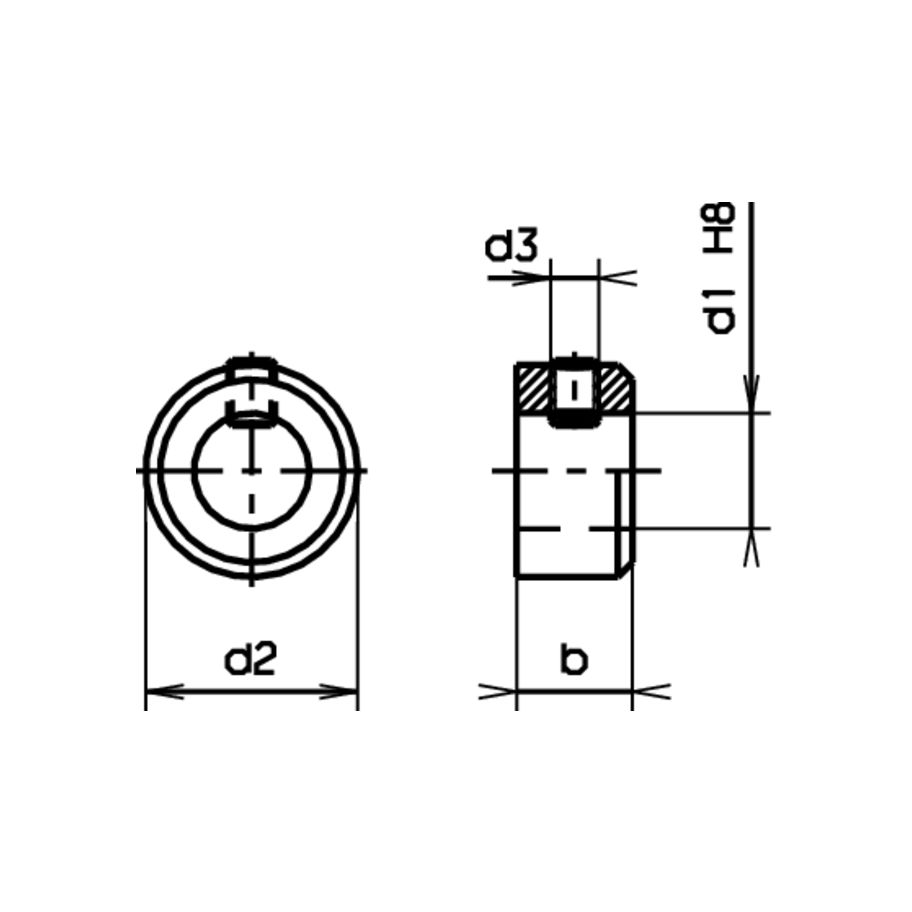 Stellringe ohne Gewindestifte DIN705A-ASt 25/40/16 M 8