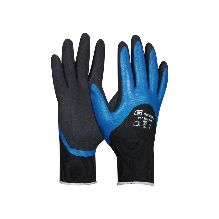 GEBOL Arbeitshandschuh Wet Grip 10,12