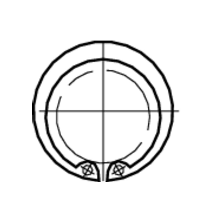 Sicherungsringe für Bohrungen DIN 472-rostfrei J 8x0,8