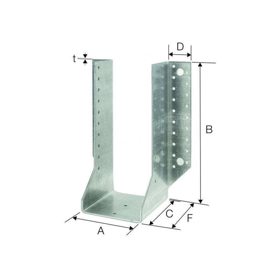 SST Balkenschuh Typ GSE einteilig Stahl fzn 140x440x2,5