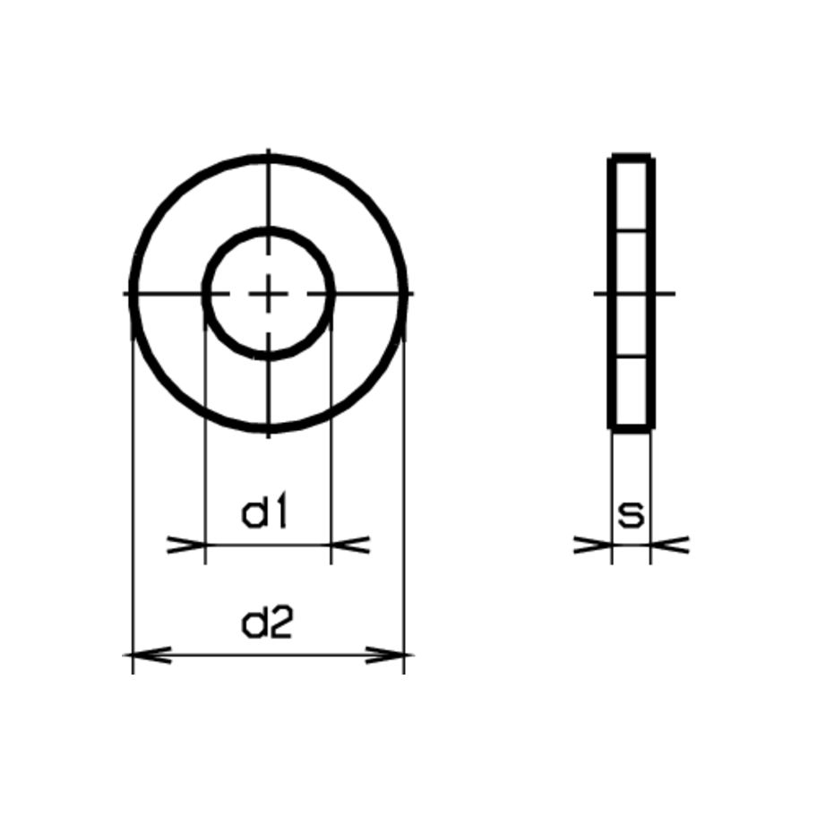 Scheiben ohne Fase gross VSM13904-Stahl znb 23/44/4
