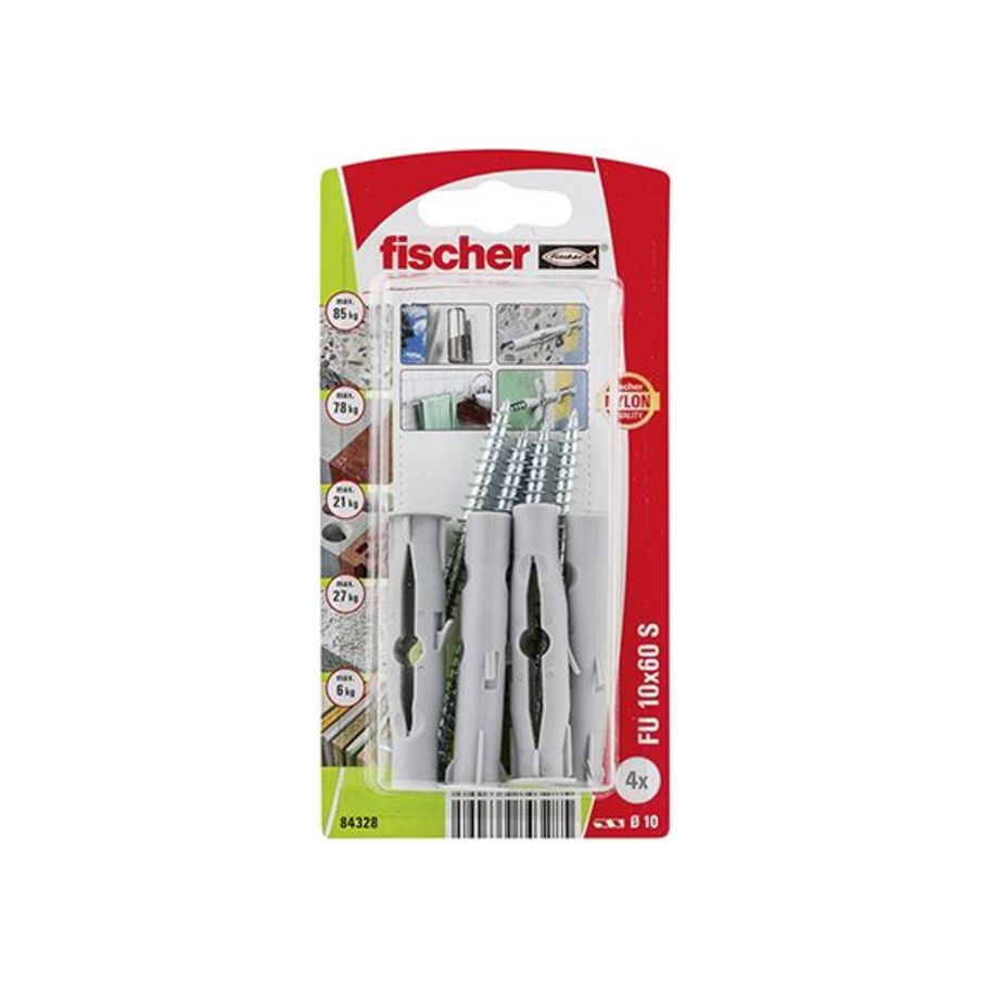 FI SB 84328 Unidübel FU 10X60 S NV 4St