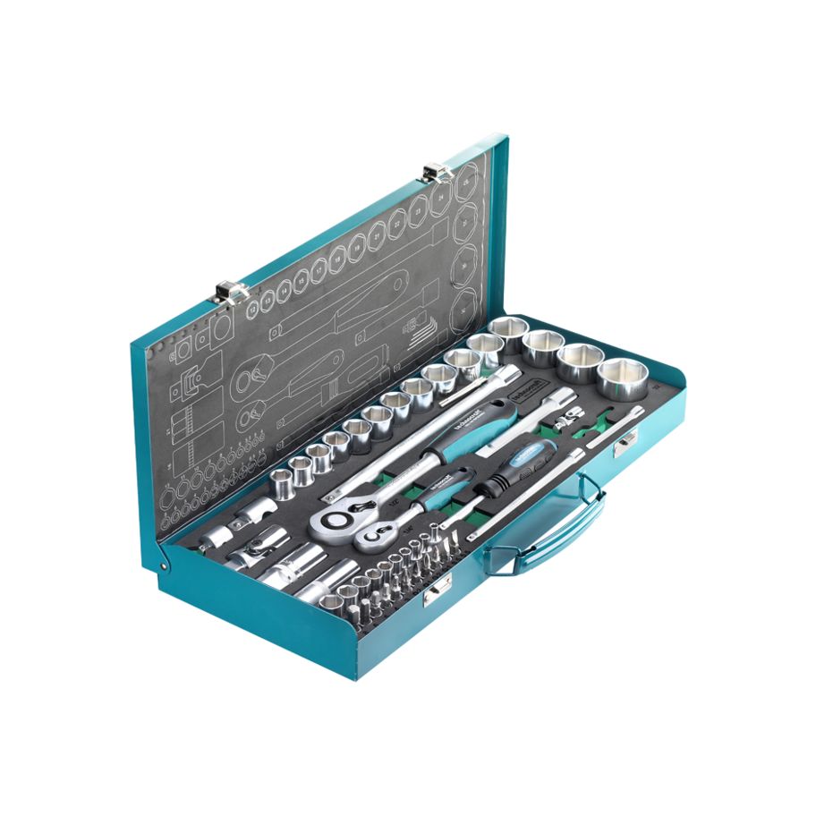 TCP Steckschlü-Satz, 1/4"+1/2", 53-tlg.