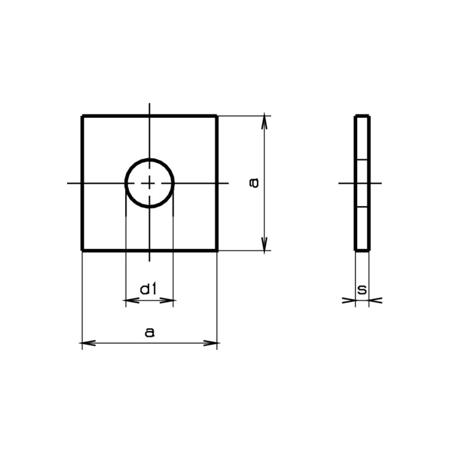 4Kt-Scheiben f. Bauschrauben DIN 436-St znb 16/50/5
