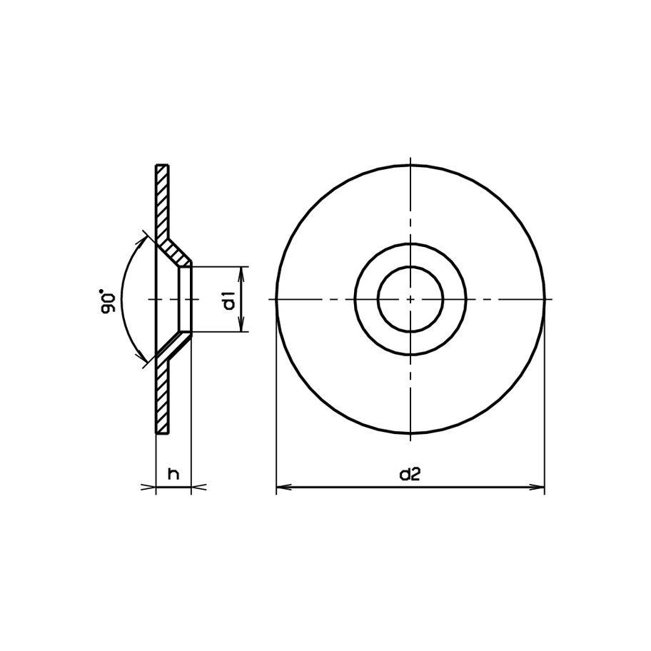 Scheiben zu Senk-Holzbauschrauben Stahl znb 10,5/40/1,8