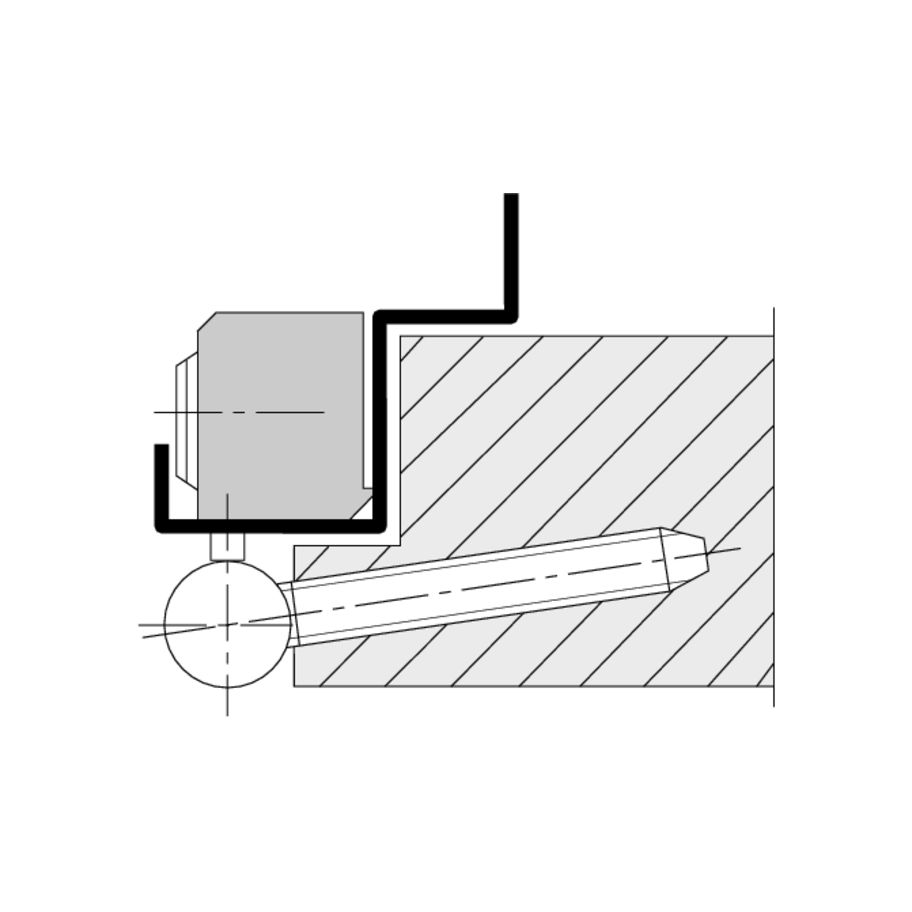 Sassba DIN Stahlzargenteil V8000WF 2mm axial versetzt vni