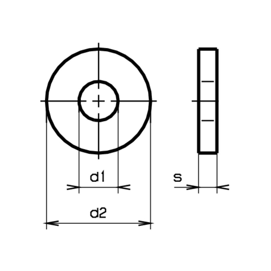 Scheiben ohne Fase DIN 7349-Stahl flZn 21/44/8