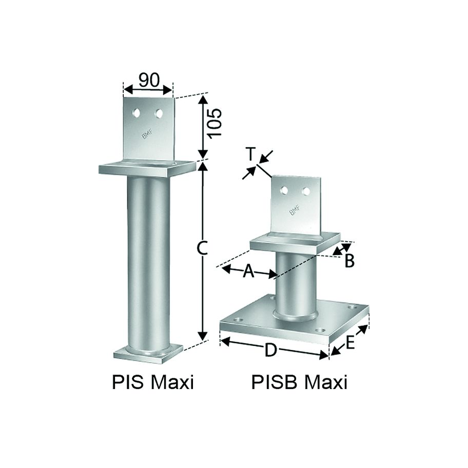 SST Stützenfuss Stahl feuerverzinkt ISB Rohrhöhe 148