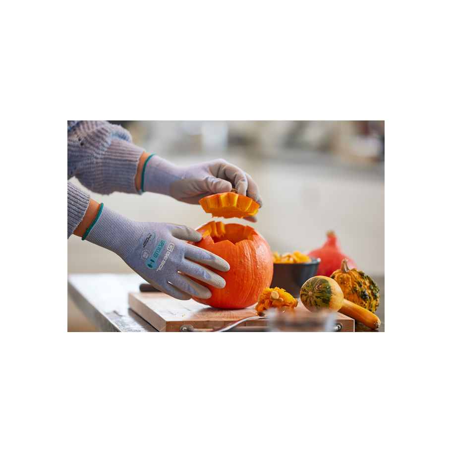 GEBOL Arbeitshandschuh Upcycled Sensitive hellblau 5