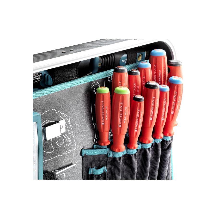 technocraft ABS-Werkzeugkoffer PRO CHROME 152 PB Swiss Tools