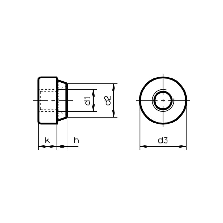 Einnietmuttern Stahl verzinkt blau M8