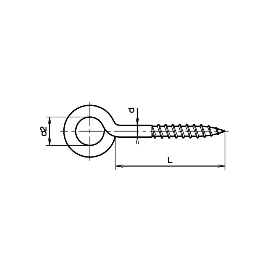 Ringösenschrauben geschweisst Stahl verzinkt blau 8x80/22