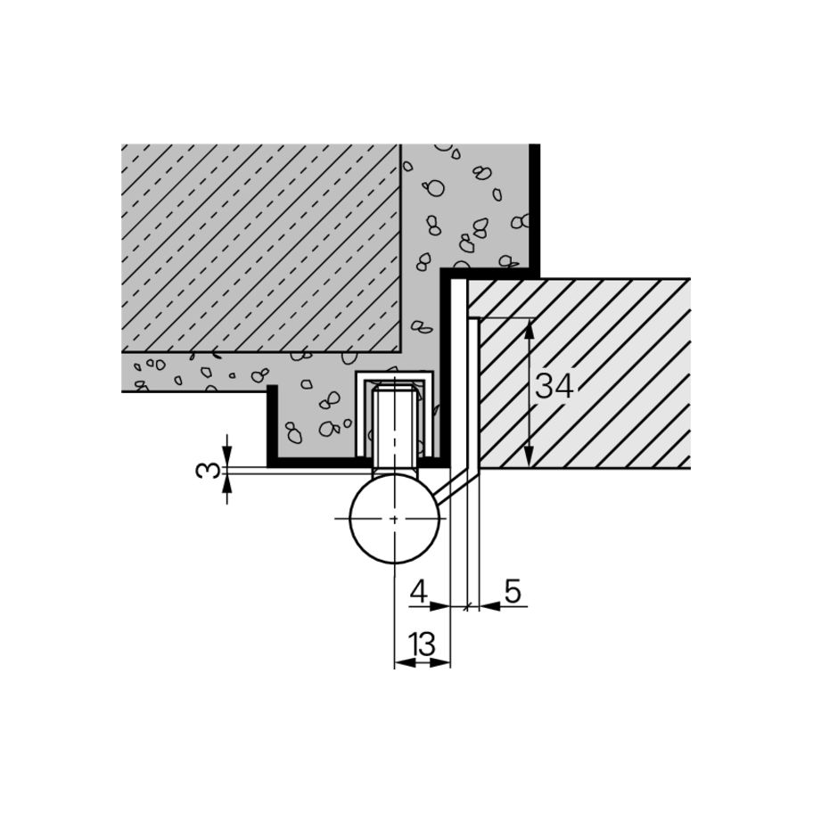 Sassba Stahlzargenband Volllappen 18/S-13 FIX verzinkt blau
