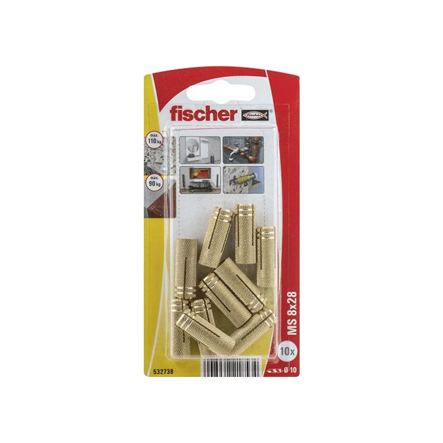 FI SB 532738 Messingdübel M8 K NV, 10