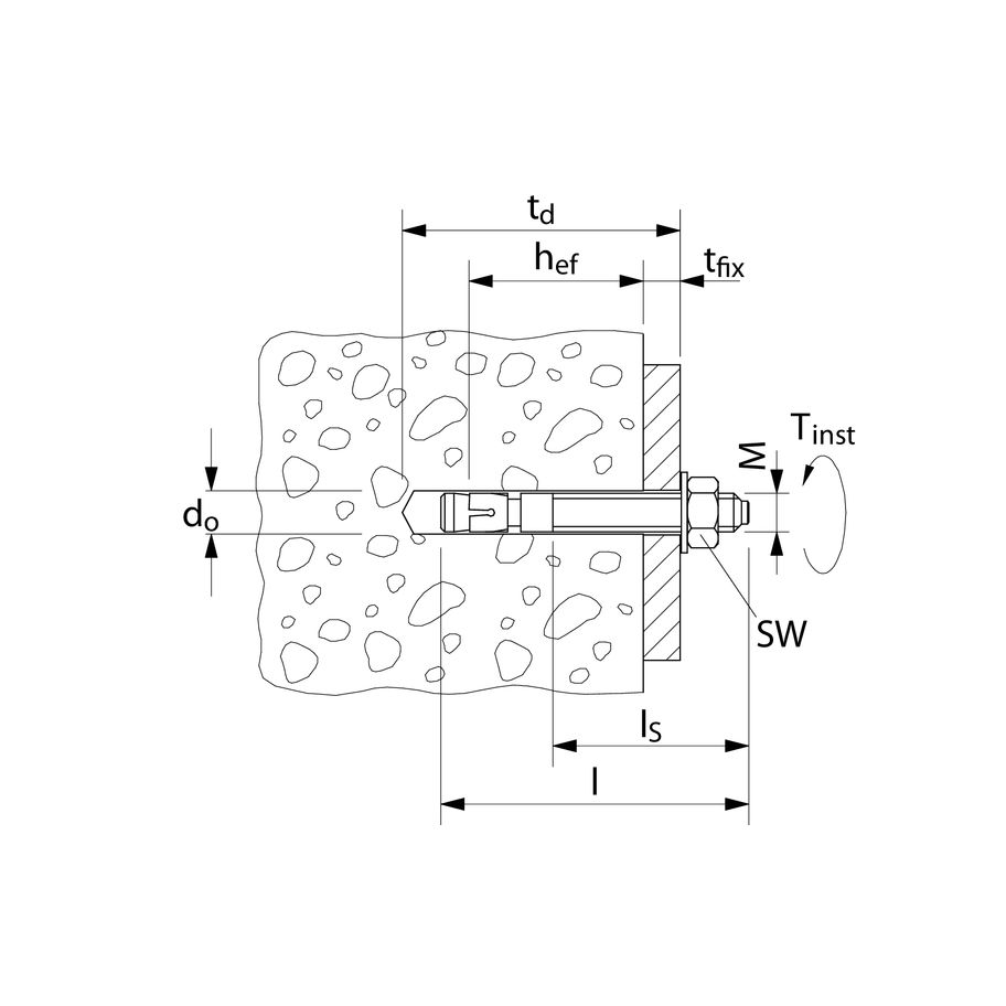 fischer Bolzenanker rostfrei A4 FBN II 10/05 K R
