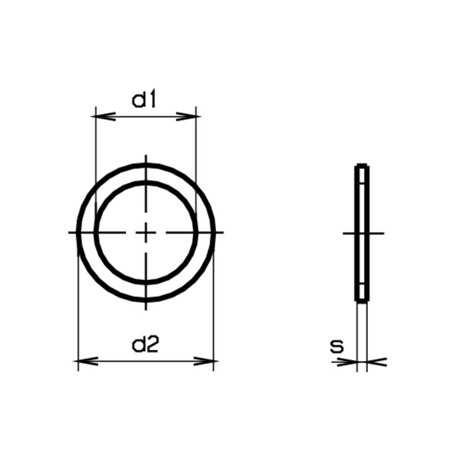 Dichtringe Form A DIN 7603A-Kupfer 28/36/2