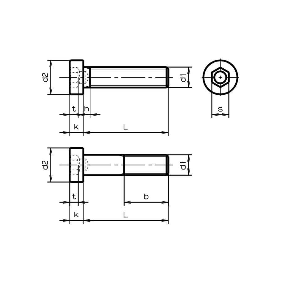 Zylinderschrauben Innensechskant niedriger Kopf DIN 6912-8.8 znb M10x25 mm