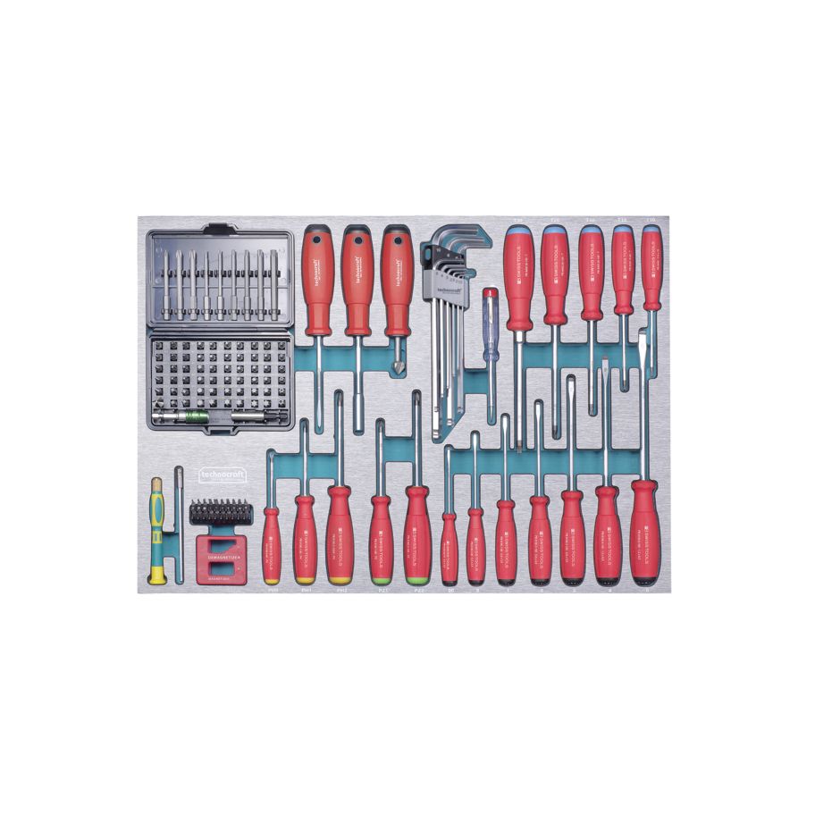 technocraft Werkstattwagen SWISS TEAM PLUS+ PRO 743-tlg, mit Premium-Marken-Werkzeugen