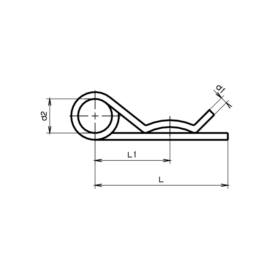 Vorsteckfedern doppelt Stahl verzinkt blau 5x26x92
