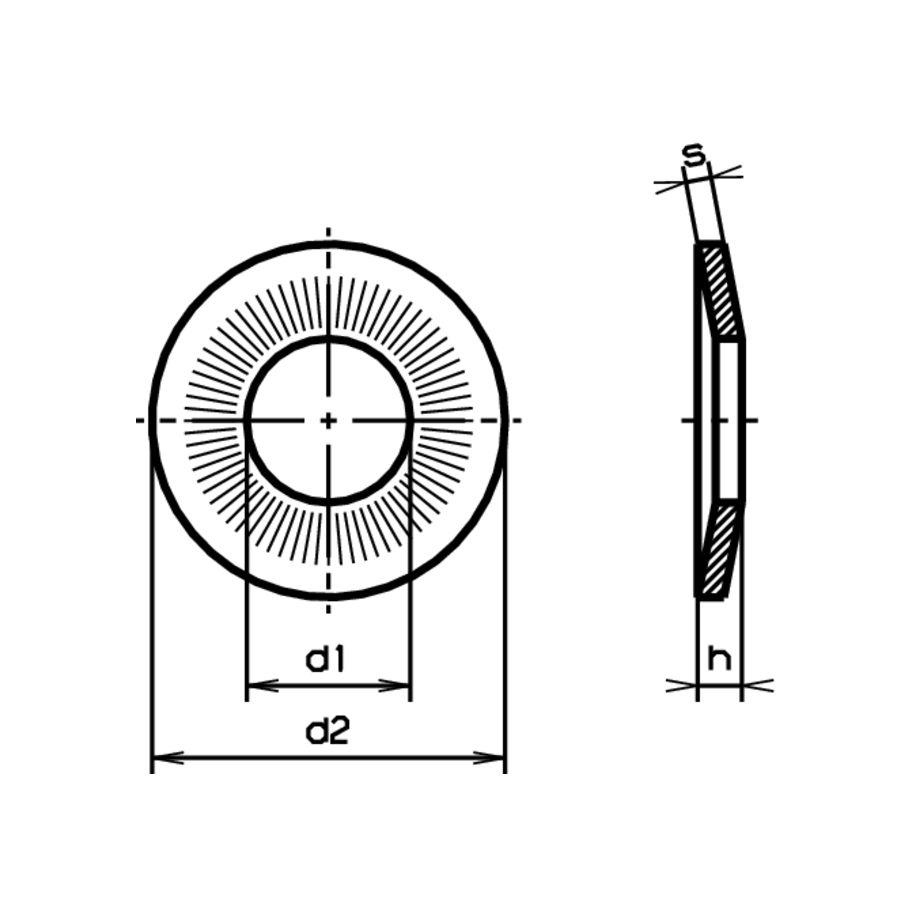 RIP-LOCK™ Sicherungsscheiben rostfrei A2 12,4/27/3,1